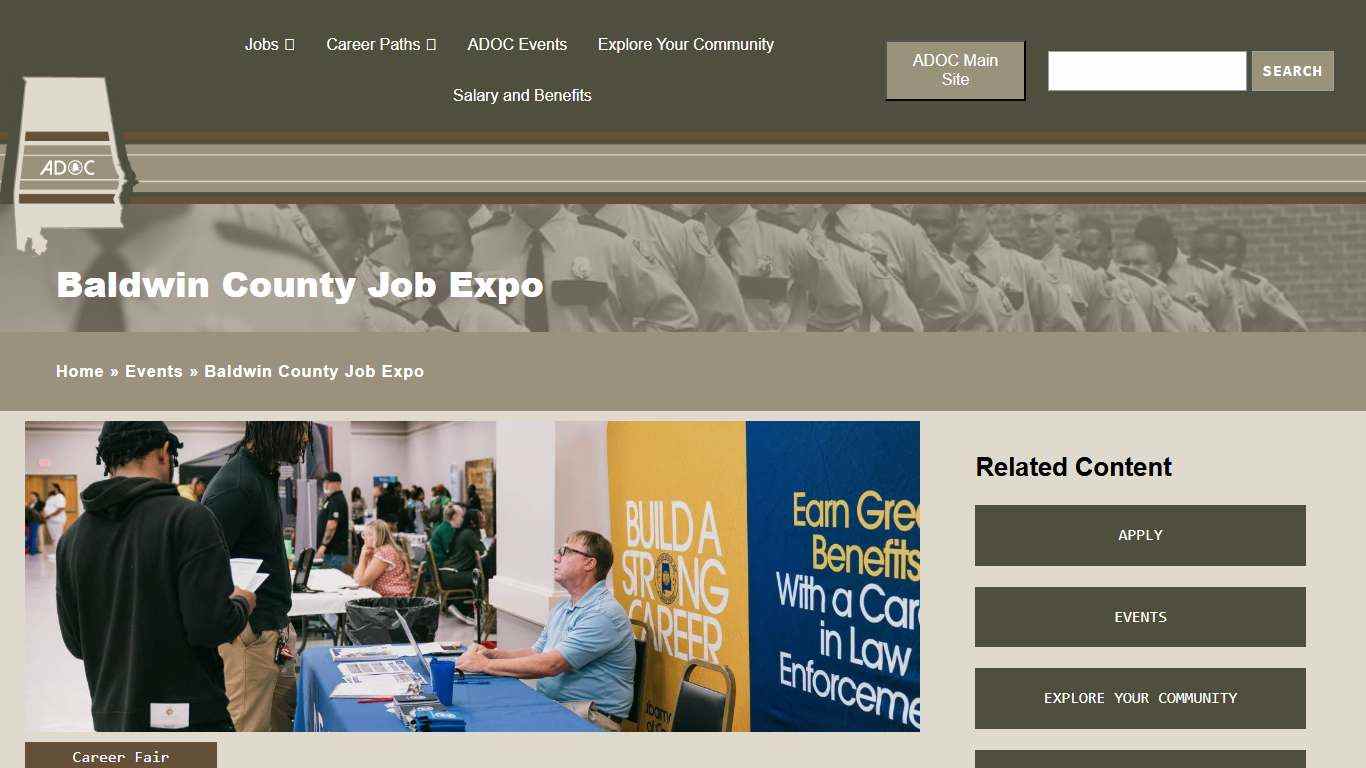 Baldwin County Job Expo | Alabama Department of Corrections | Recruiting