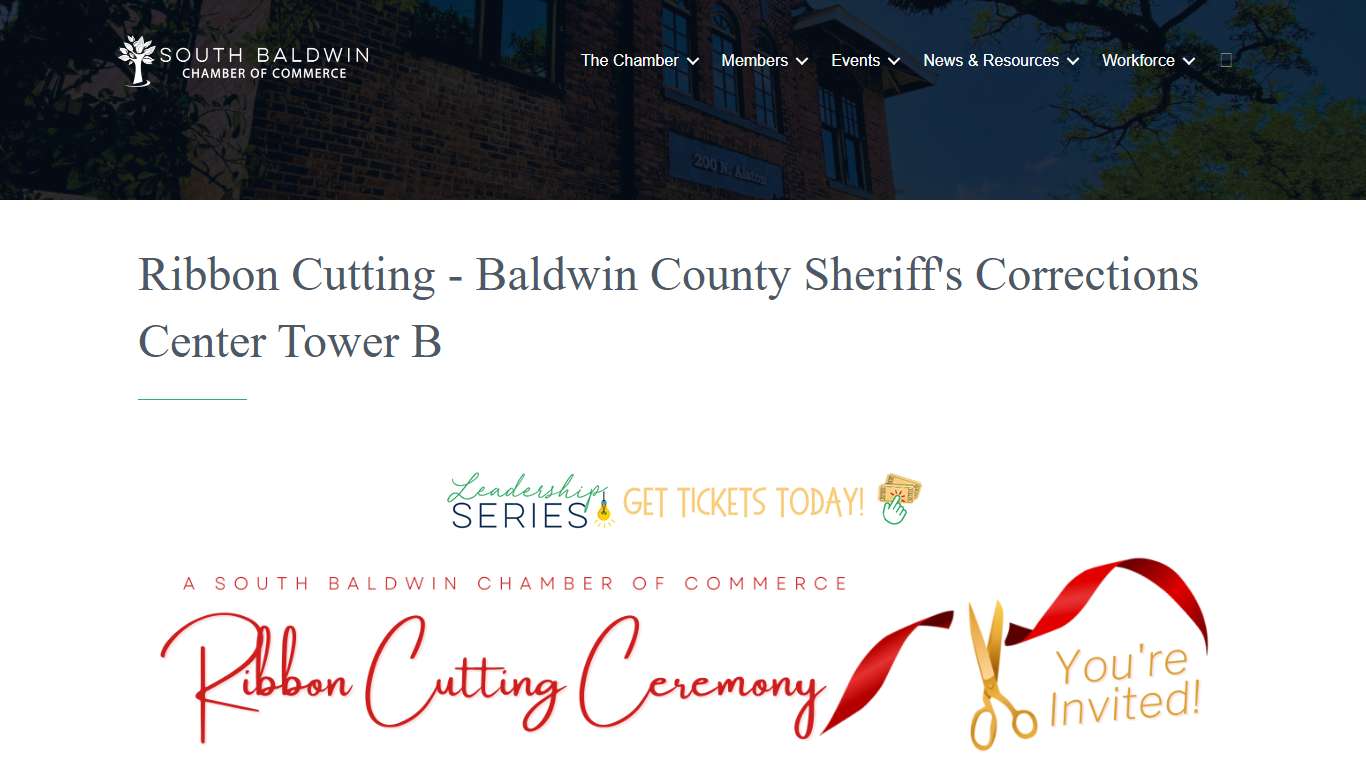 Ribbon Cutting - Baldwin County Sheriff's Corrections Center Tower B - Jan 26, 2026